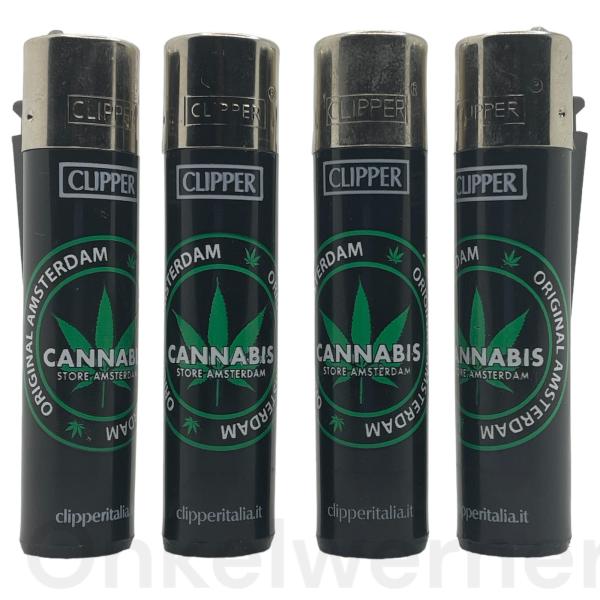 Cannabis Store Amsterdam Clipper Feuerzeug 